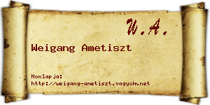 Weigang Ametiszt névjegykártya